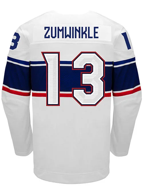 Nike USA Hockey Grace Zumwinkle Home 2022 Olympic Jersey
