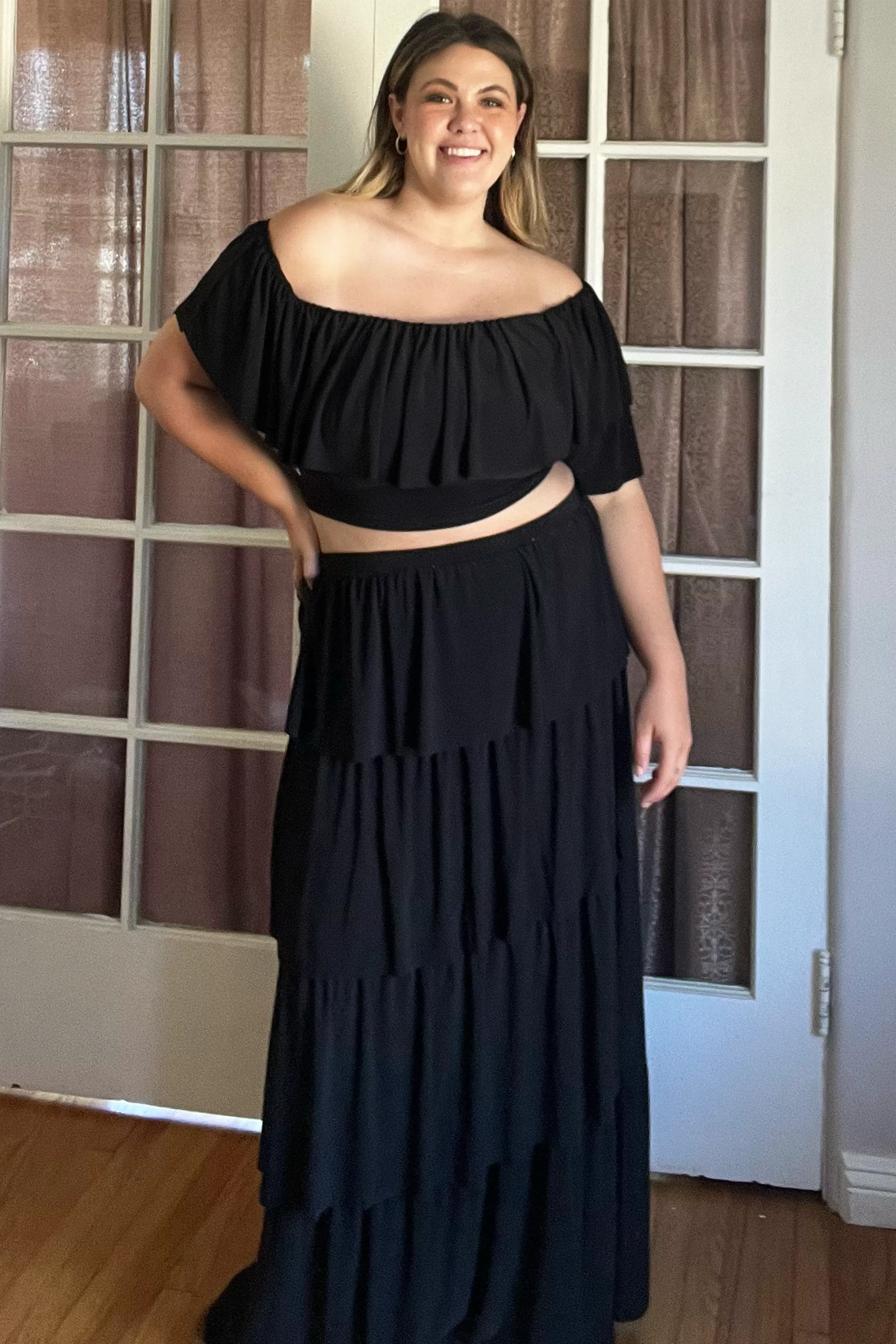 Nina Off The Shoulder Top and Maxi Skirt Set