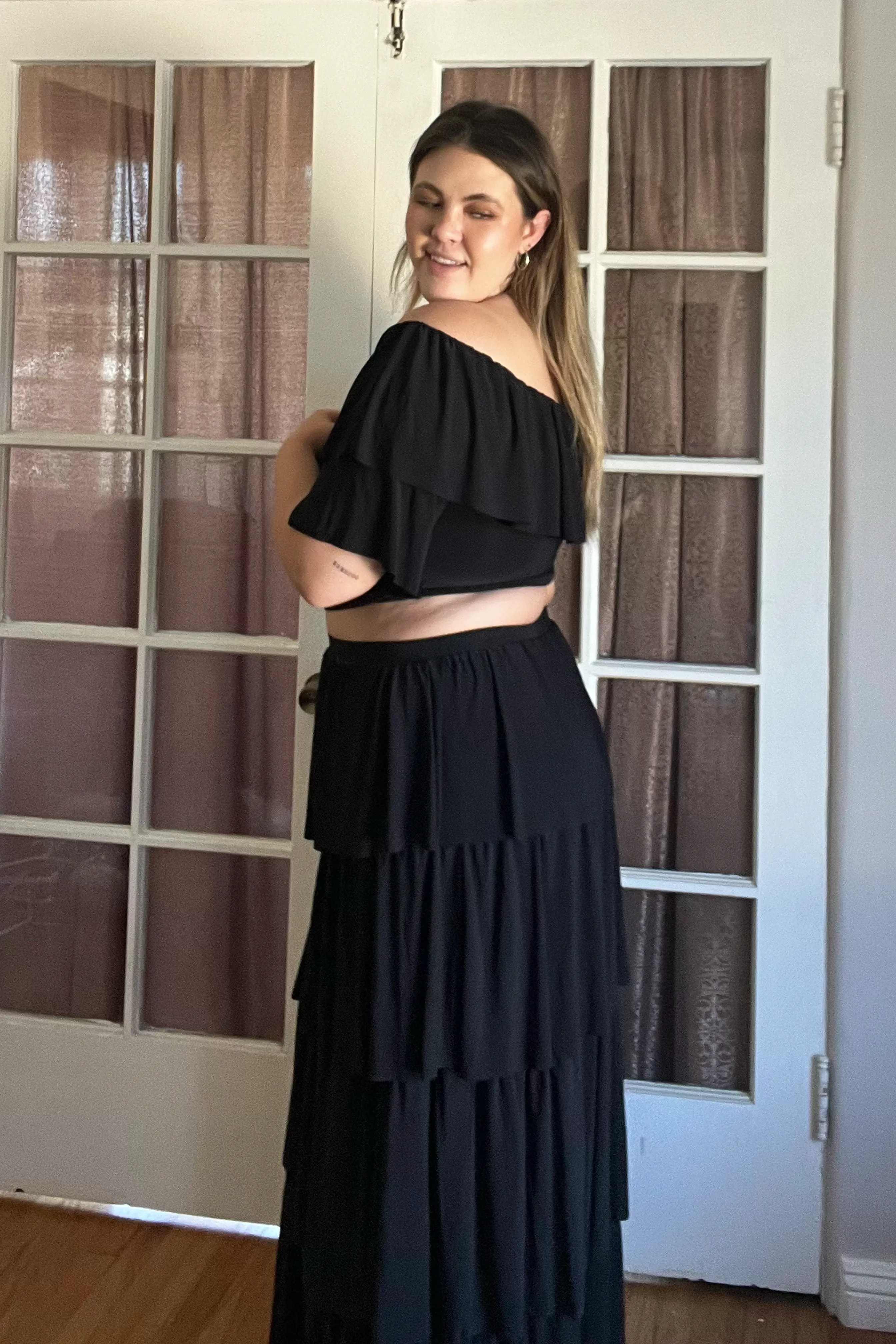 Nina Off The Shoulder Top and Maxi Skirt Set