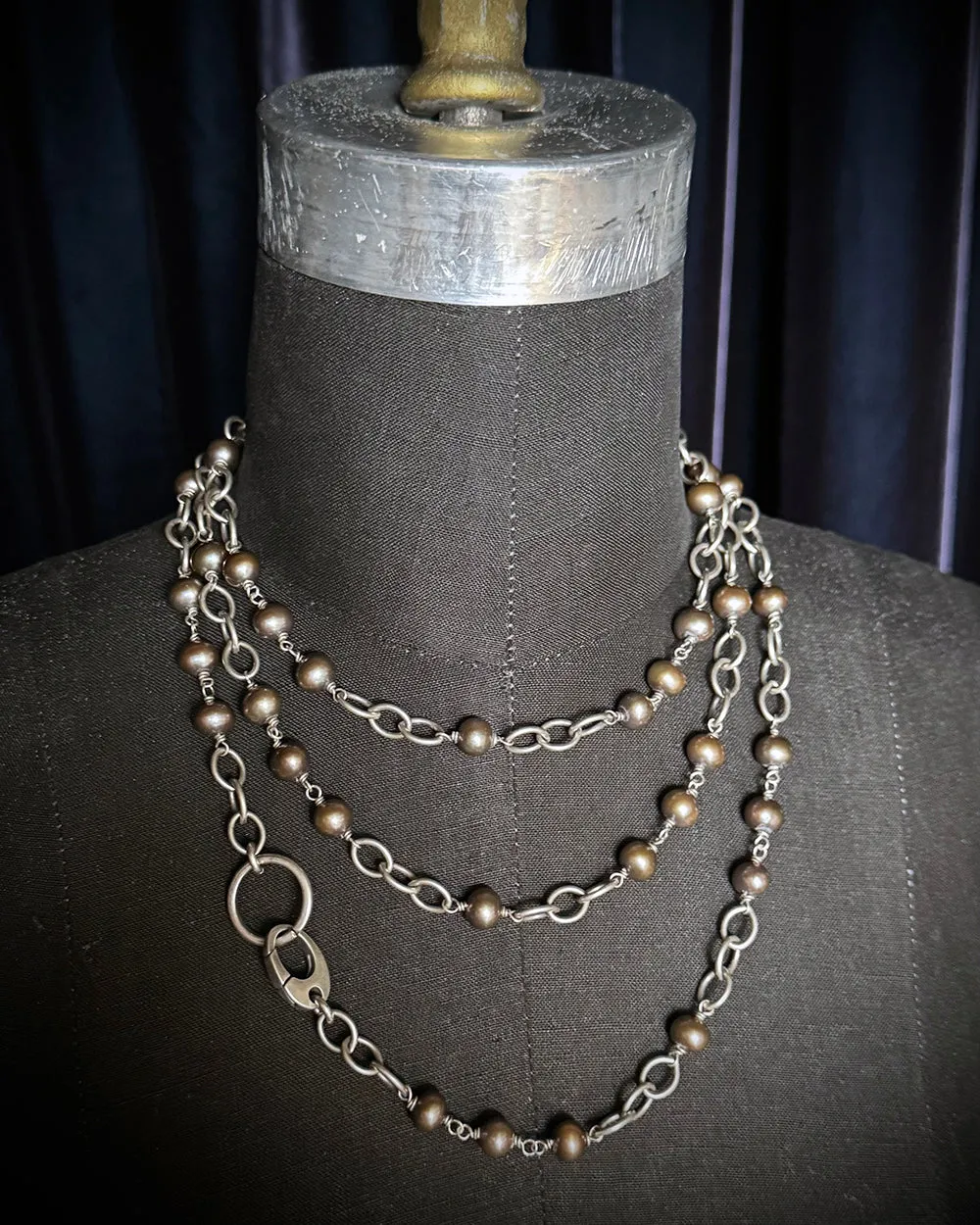 Not Your Grandmothers Peacock Pearls 54" Necklace
