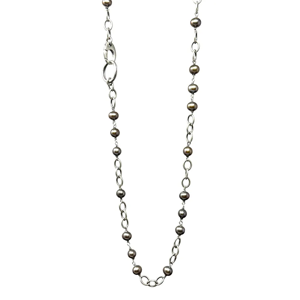 Not Your Grandmothers Peacock Pearls 54" Necklace