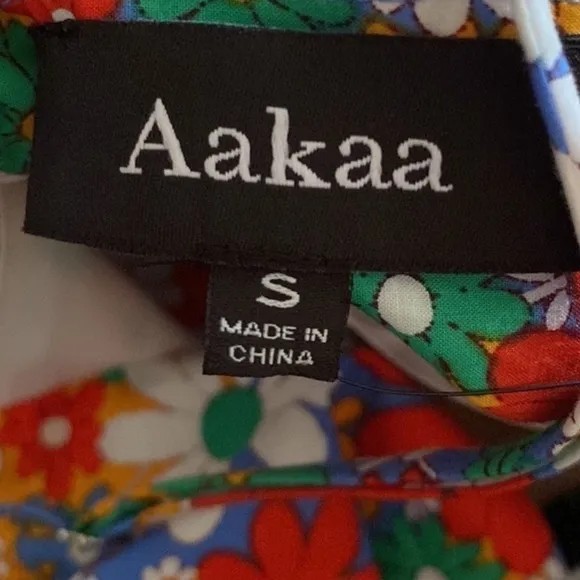 NWT Aakaa Red Dress Aakaa Multi FloralMaxi Dress