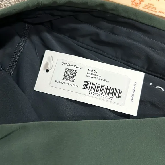 NWT Outdoor Voices The Exercise 3” Skort Evergreen Medium