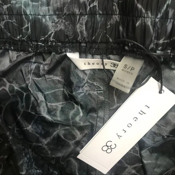 NWT Theory 38 Hye Shard Print Running Shorts S