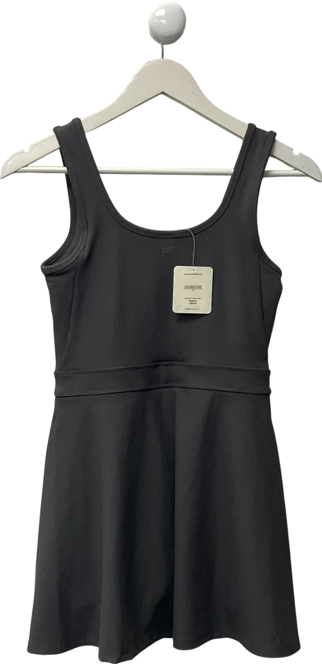 Oasis Grey Sporty Rib Built In Short Dress UK XS