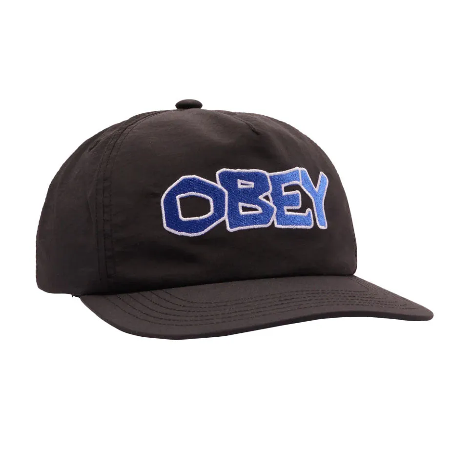 Obey offline 5 panel snapback Black