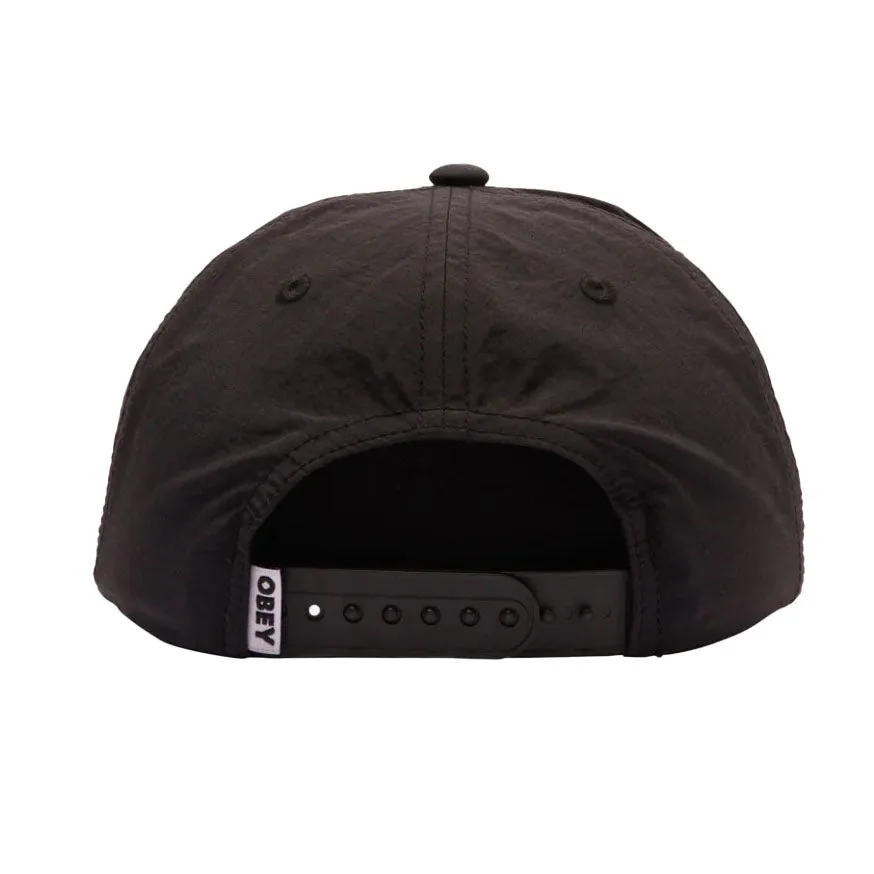 Obey offline 5 panel snapback Black
