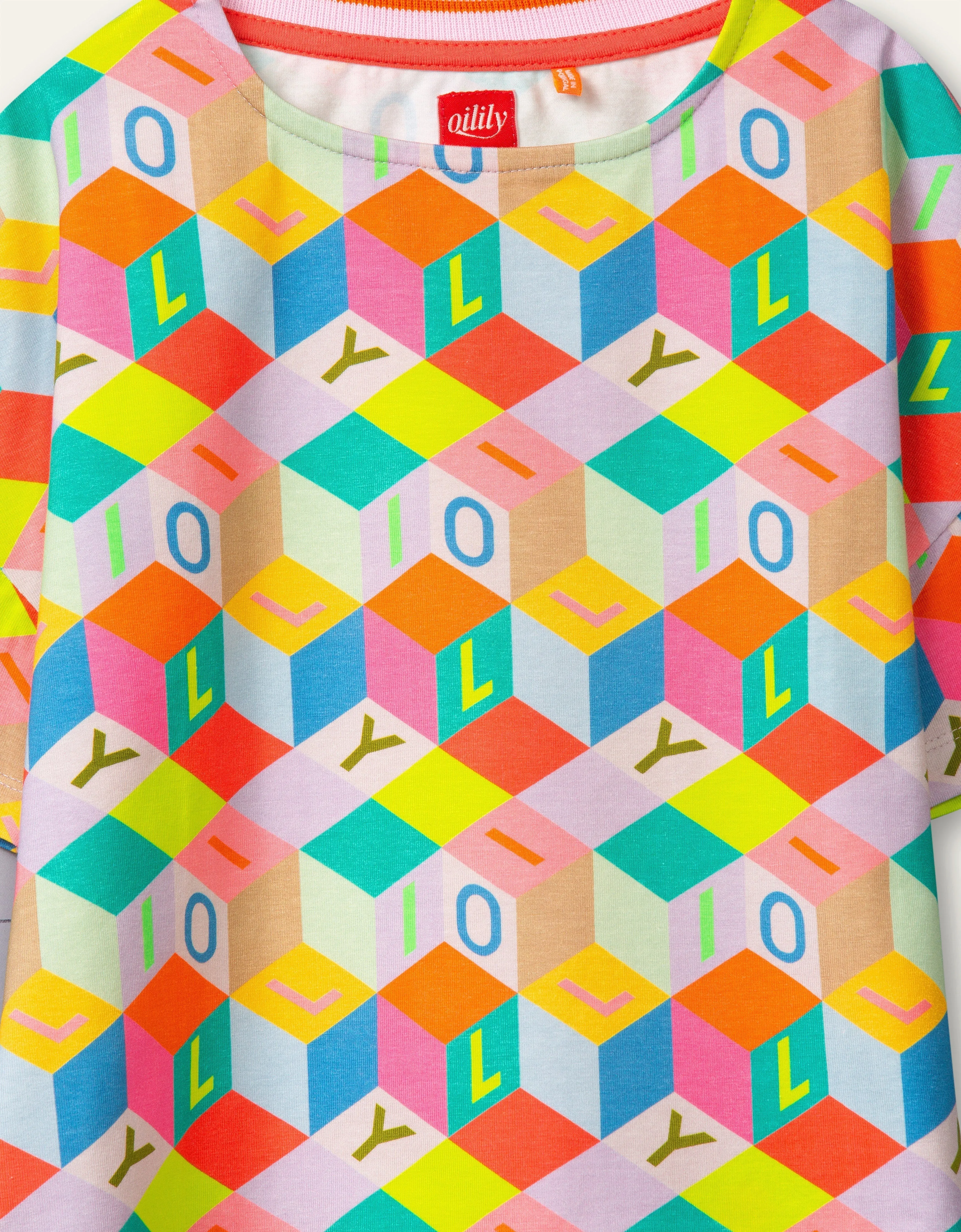 OILILY Tischa Girls Multicolour Blocks T-Shirt - CLEARANCE SALE