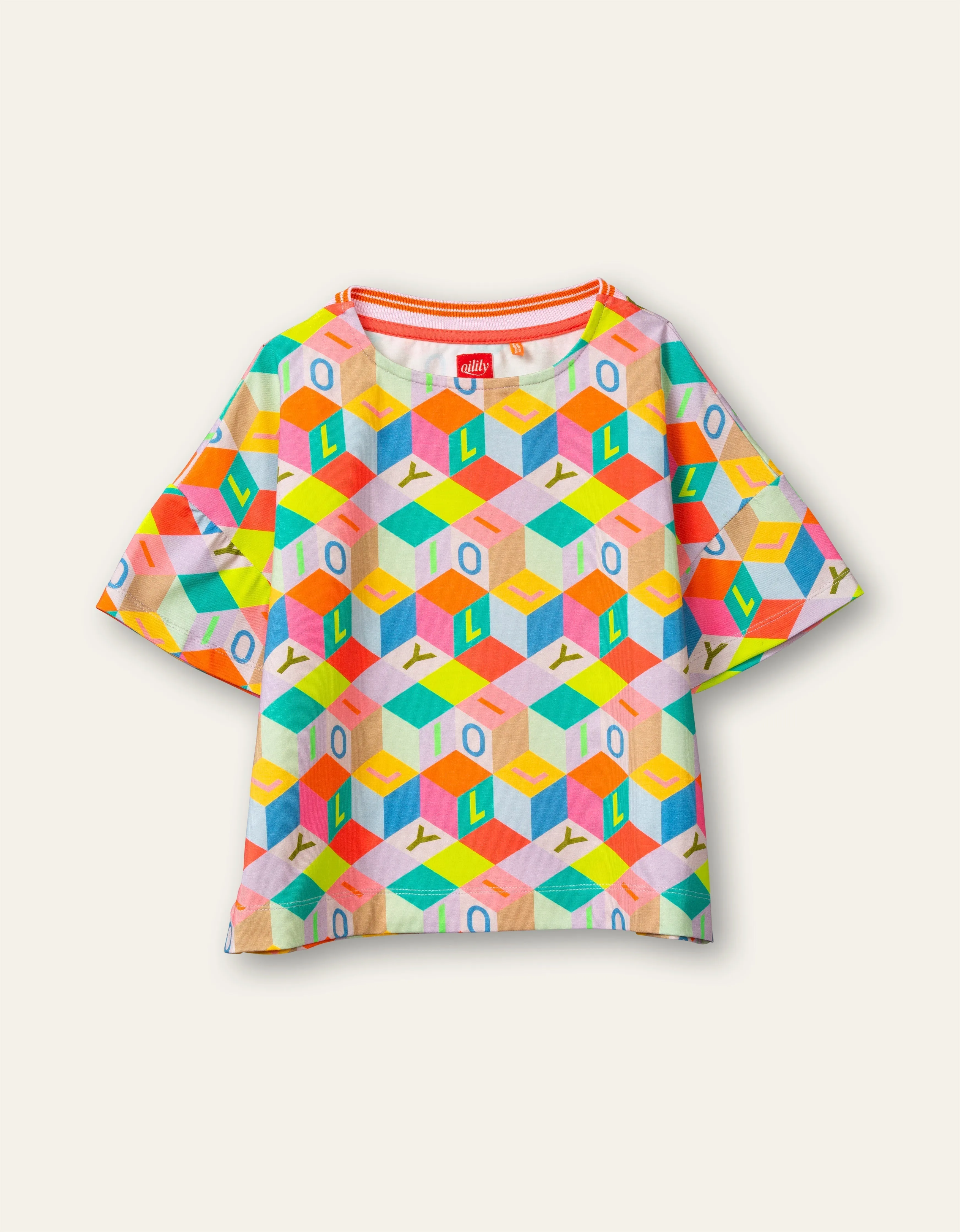 OILILY Tischa Girls Multicolour Blocks T-Shirt - CLEARANCE SALE