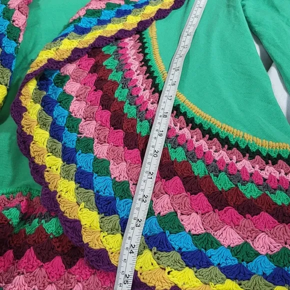 Open front Cardigan/Duster with crochet trim size medium
