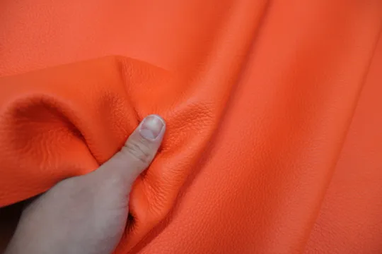 Orange Neon Floater  leather PRE CUT Pieces | 12"x12", 12"x18", 12"x24" Precuts Sheets