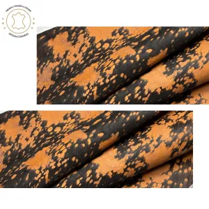 Orange Wash Cowhide Sheets | 12"x12", 12"x18", 12"x24" Precuts Leather Sheets