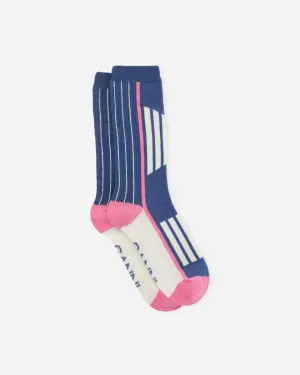 Organic Cotton Sporty Sock - Nautical Blue