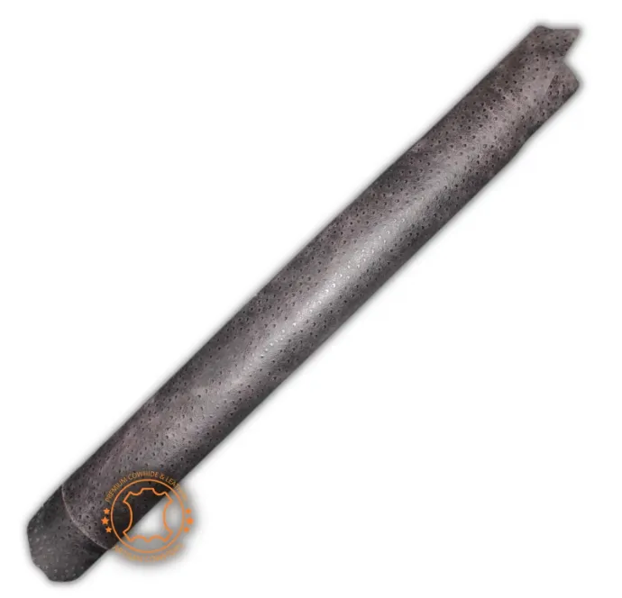 Ostrich Embossed Leather Dark Brown Pull Up: Leather 3 .5- 4.0 oz. | 1.4 - 1.6 mm - Leather for Projects - Leathercraft