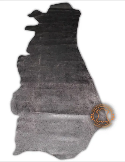 Ostrich Embossed Leather Dark Brown Pull Up: Leather 3 .5- 4.0 oz. | 1.4 - 1.6 mm - Leather for Projects - Leathercraft