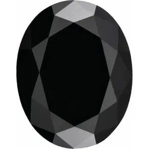 Oval Diamond Faceted FAB Black Moissanite Loose Stone