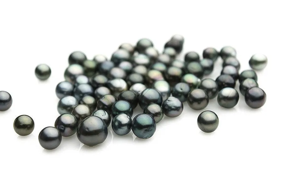 Oval Mid-dark Tahitian Loose pearls 8-9mm (Lot #102)