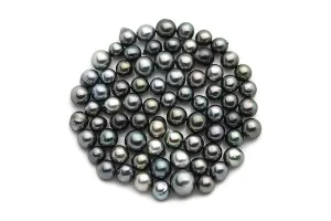 Oval Mid-dark Tahitian Loose pearls 8-9mm (Lot #102)