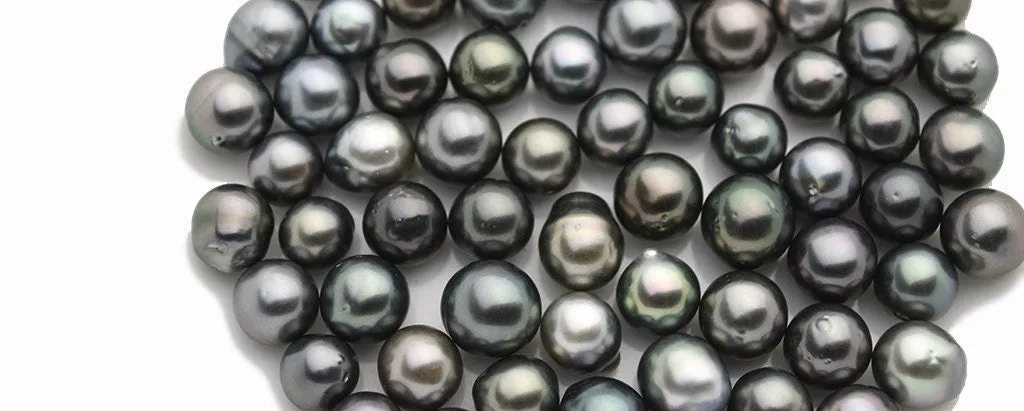 Oval Mid-dark Tahitian Loose pearls 8-9mm (Lot #102)