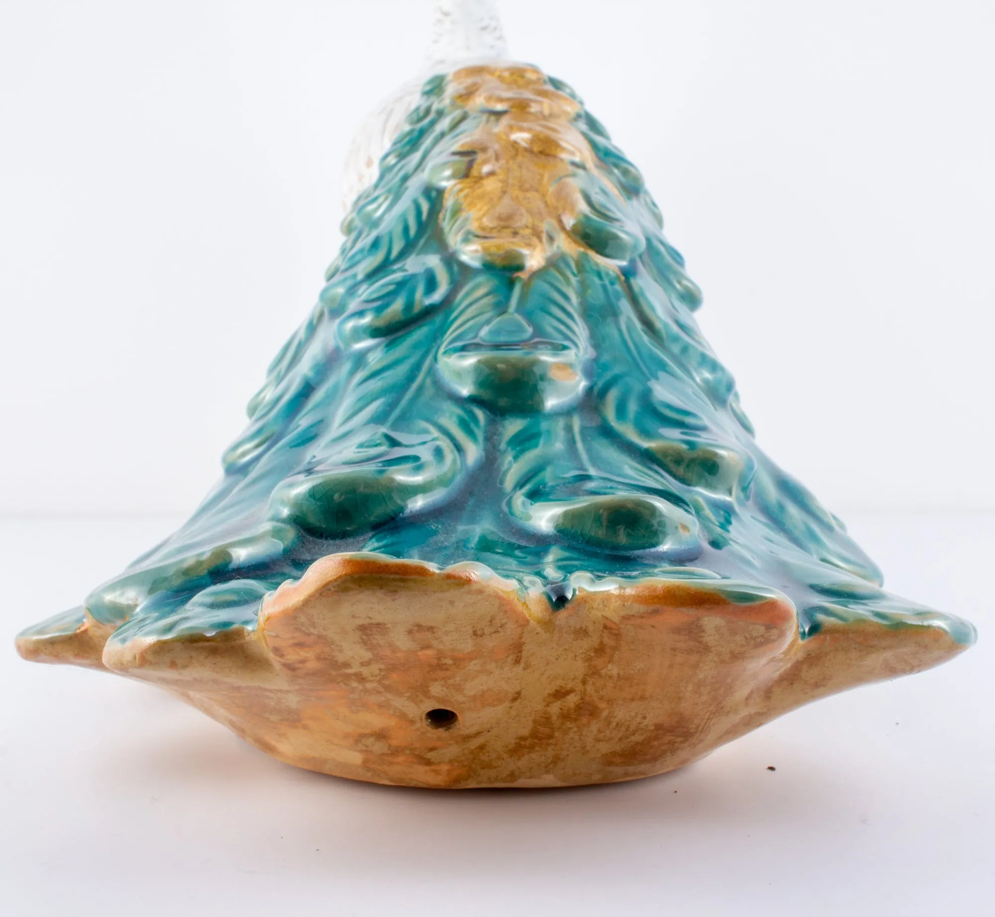 Pairing of Vintage Glazed Ceramic Peacock Figures