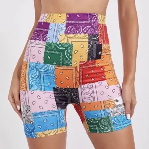 Paisley Bandanas Biker Shorts