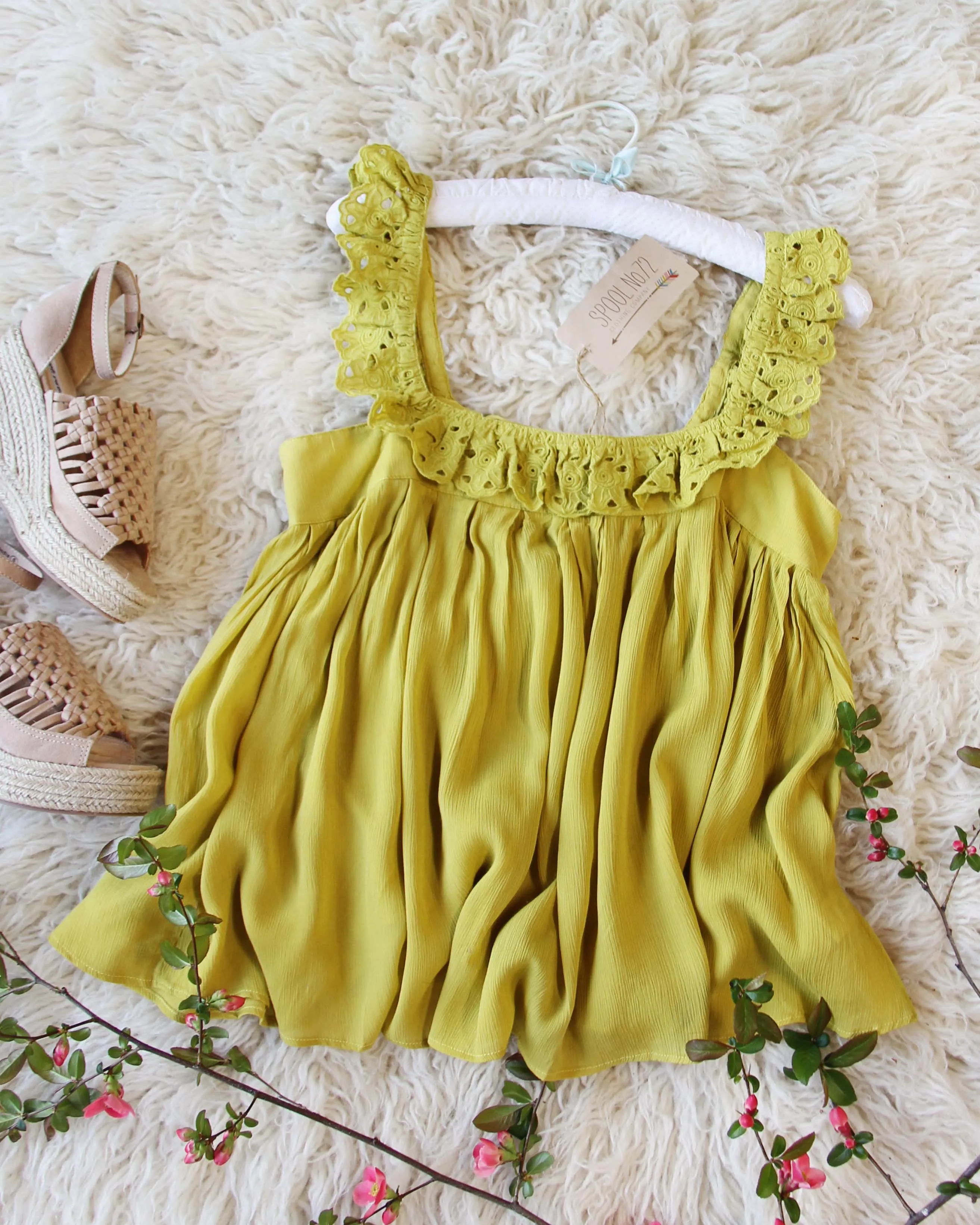 Palm & Lace Top