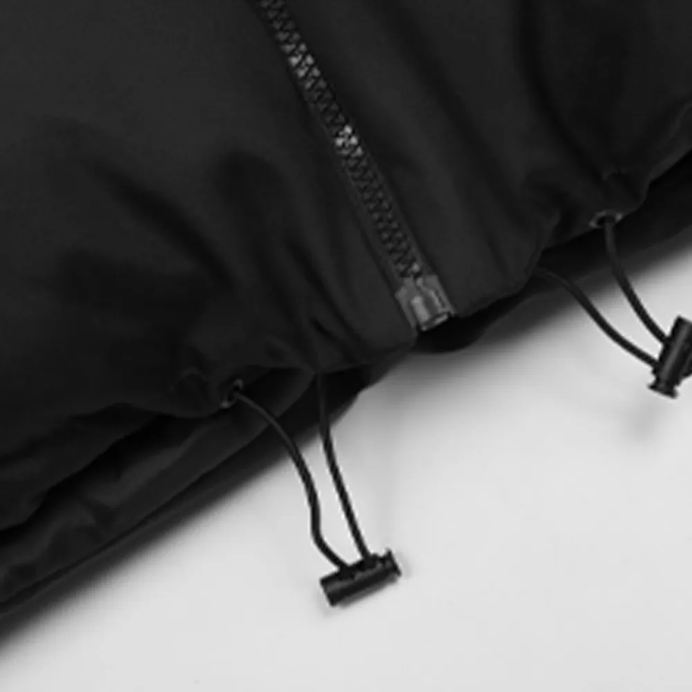 Panda-Paneled Windproof Hooded Coat