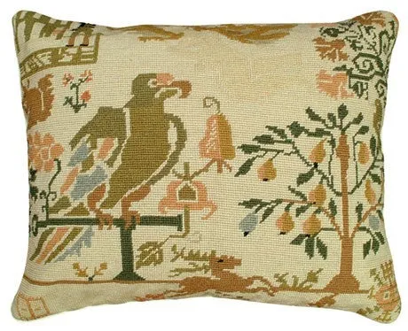 Partridge Sampler Decorative Pillow