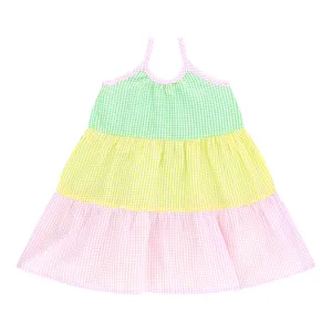 PATCHWORK VICHY Paneled Dress
