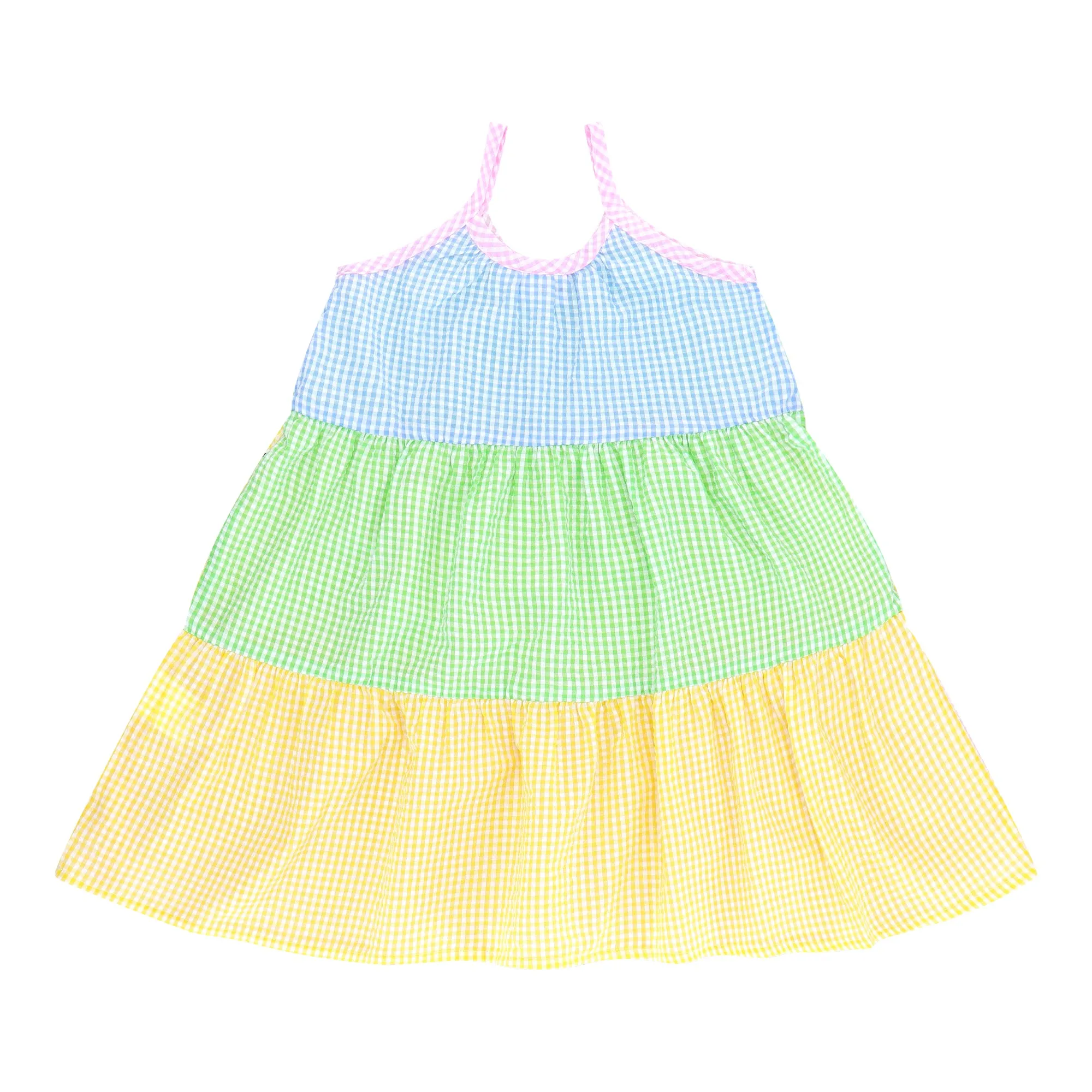 PATCHWORK VICHY Paneled Dress