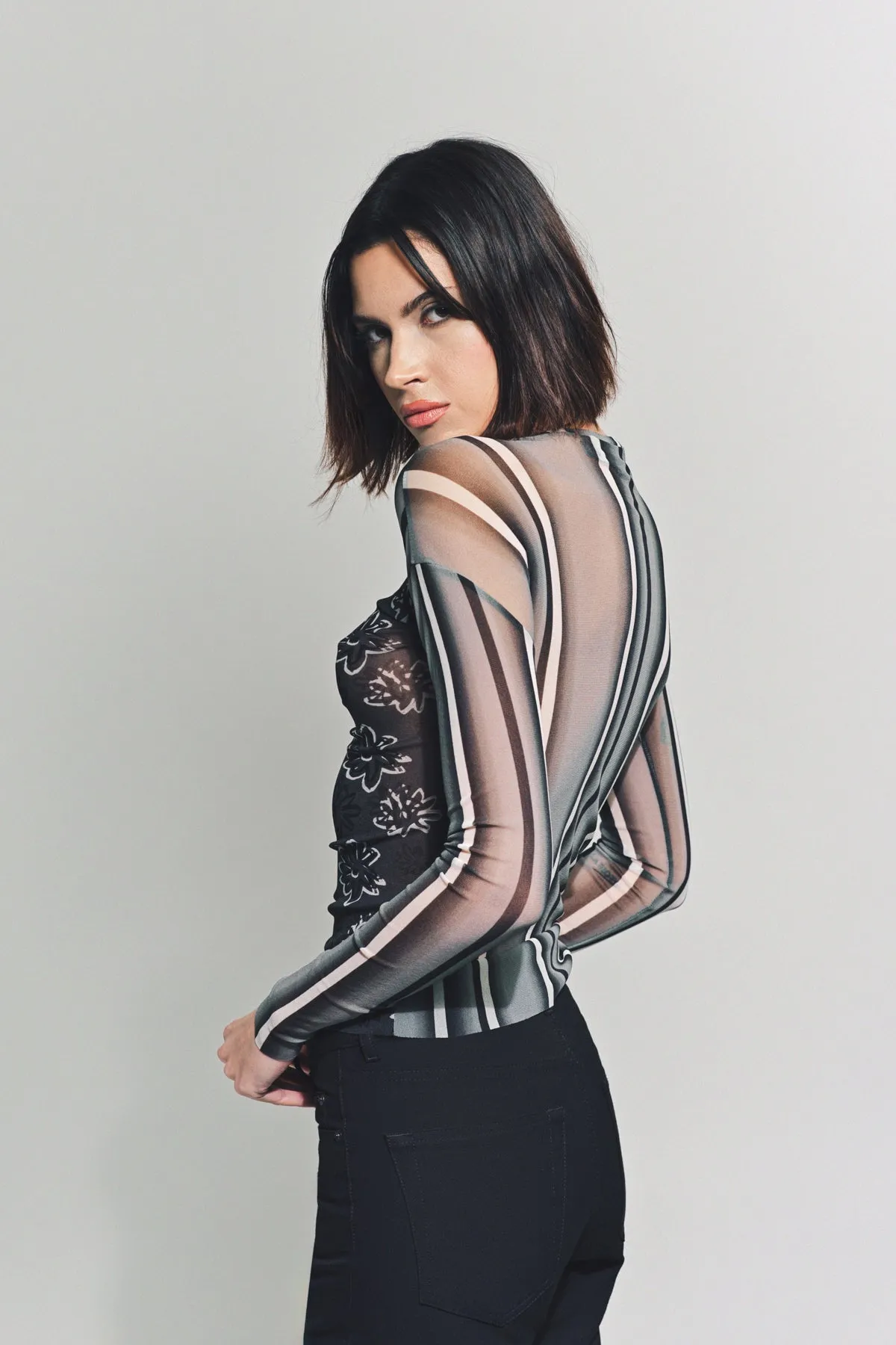 PAULA CANOVAS DEL VAS | LONG SLEEVE MESH TOP