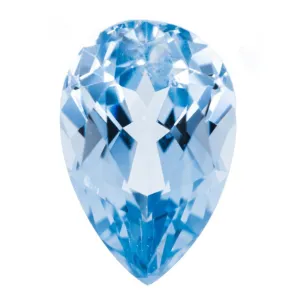 Pear Chatham Lab-Grown Aqua Blue Spinel Gems