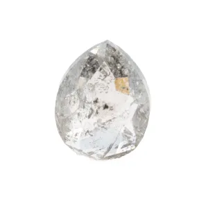 Pear Rose Cut Grey Salt   Pepper Diamond | 1.01ct