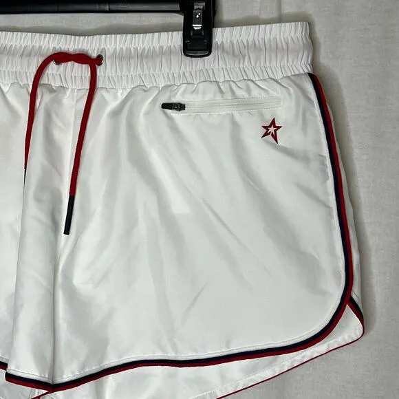 Perfect Moment Rainbow Shell Short NWT XL Liner White Red Blue Tennis Pickleball
