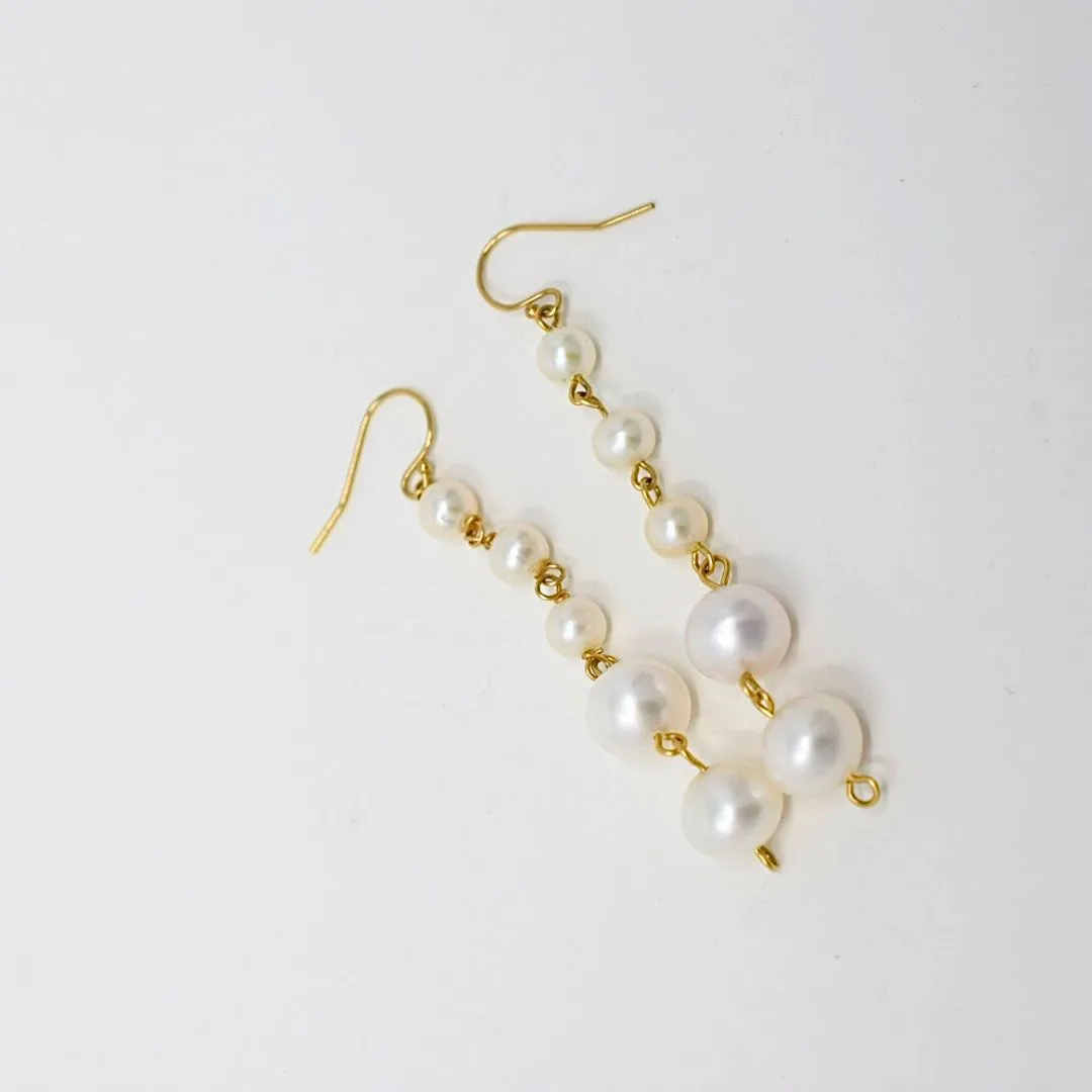 Perpetual Victory Parade Earrings, Pearl statement earrings