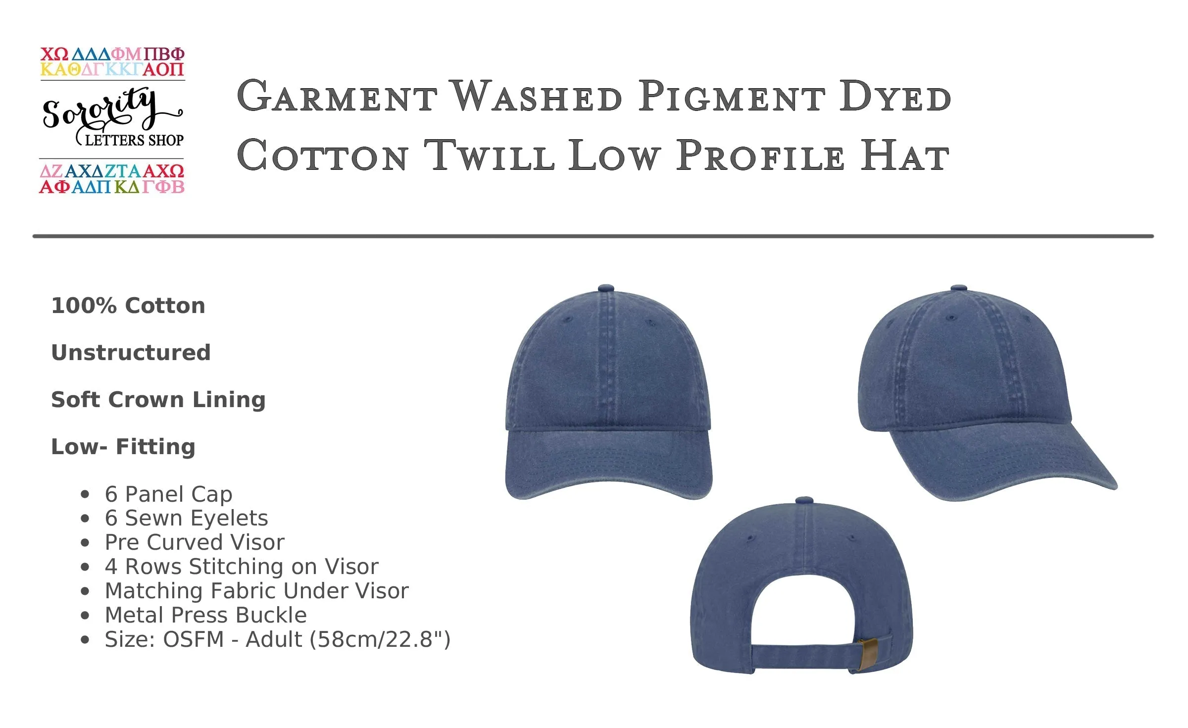 Pi Kappa Alpha Relaxed Fit Hat - Monogram
