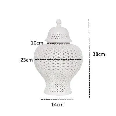 Pierced Ceramic Ginger Jar