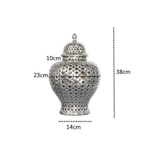 Pierced Ceramic Ginger Jar