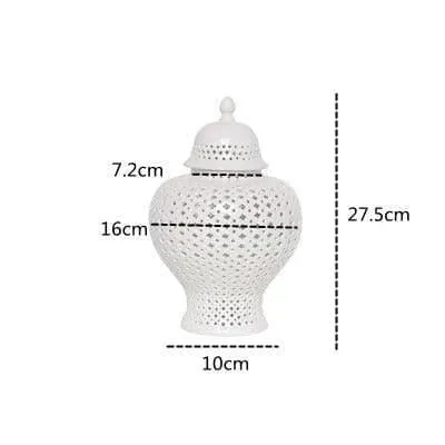 Pierced Ceramic Ginger Jar