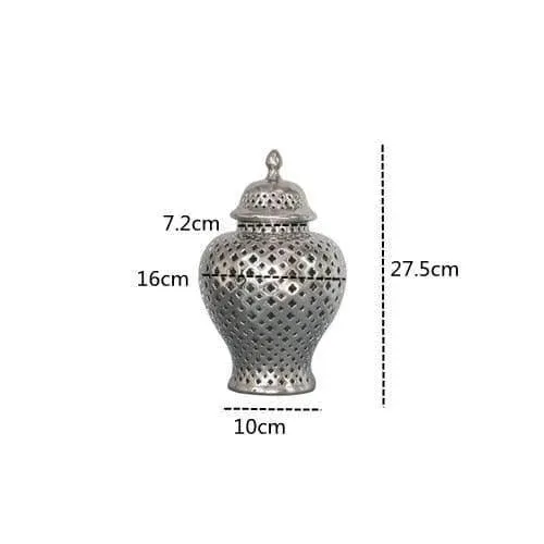 Pierced Ceramic Ginger Jar