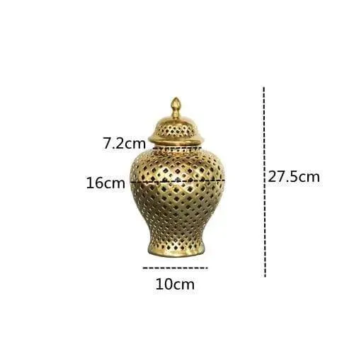 Pierced Ceramic Ginger Jar