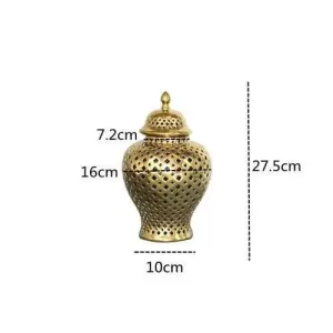 Pierced Ceramic Ginger Jar