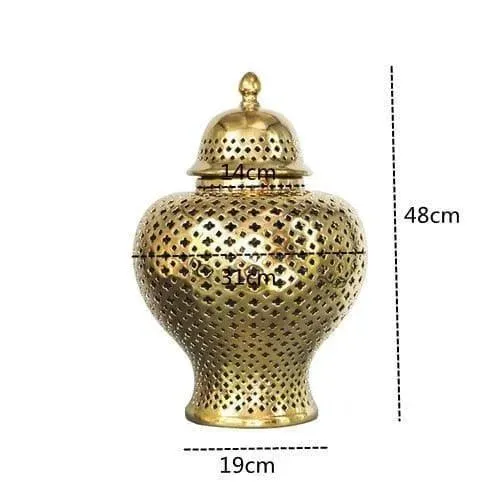 Pierced Ceramic Ginger Jar