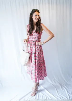 Pink Block Print Maxi