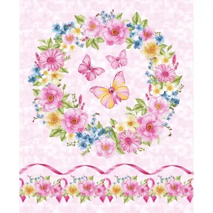 Pink Celebration Panel by Lilac Bee Designs 36" x 43"