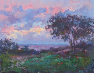 Pink Sunset Before the Rain