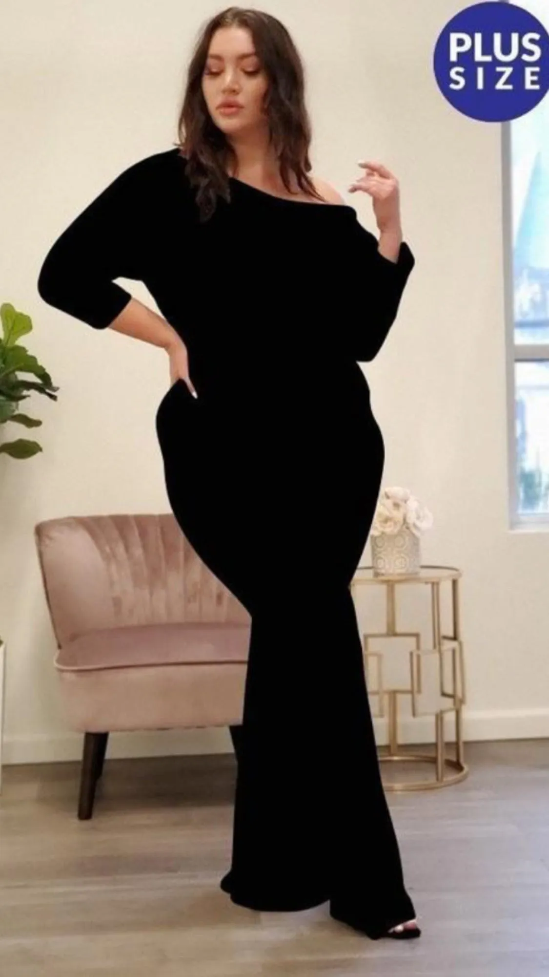 PLUS Size Arrival 🔥Solid Bell Bottom Jumpsuit