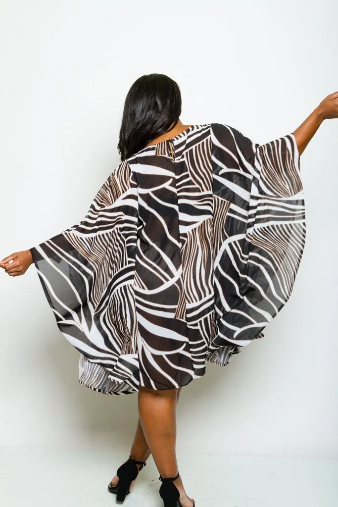 Plus Size Flowy Chiffon Perfect Tunic Dress