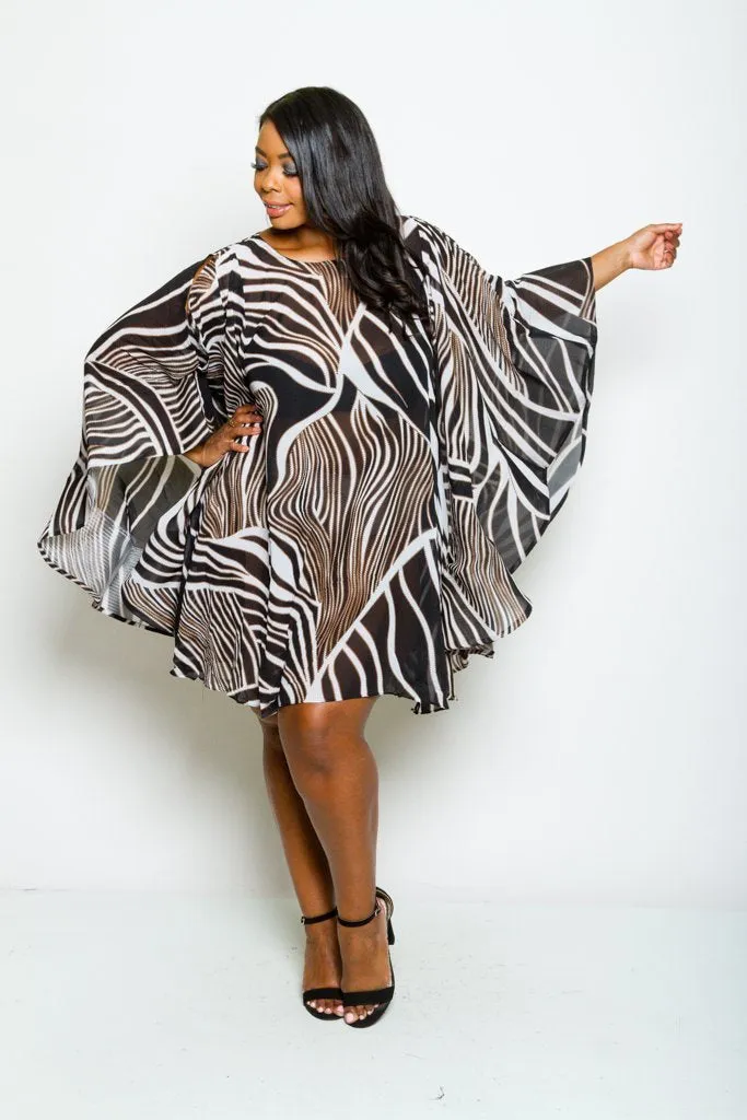 Plus Size Flowy Chiffon Perfect Tunic Dress