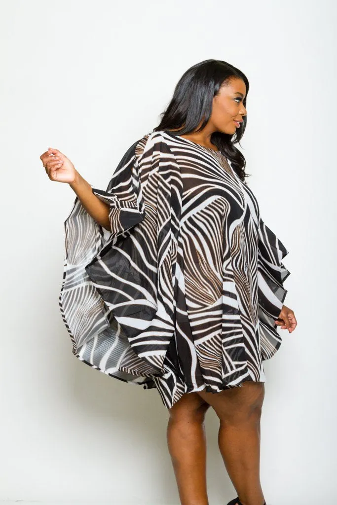 Plus Size Flowy Chiffon Perfect Tunic Dress